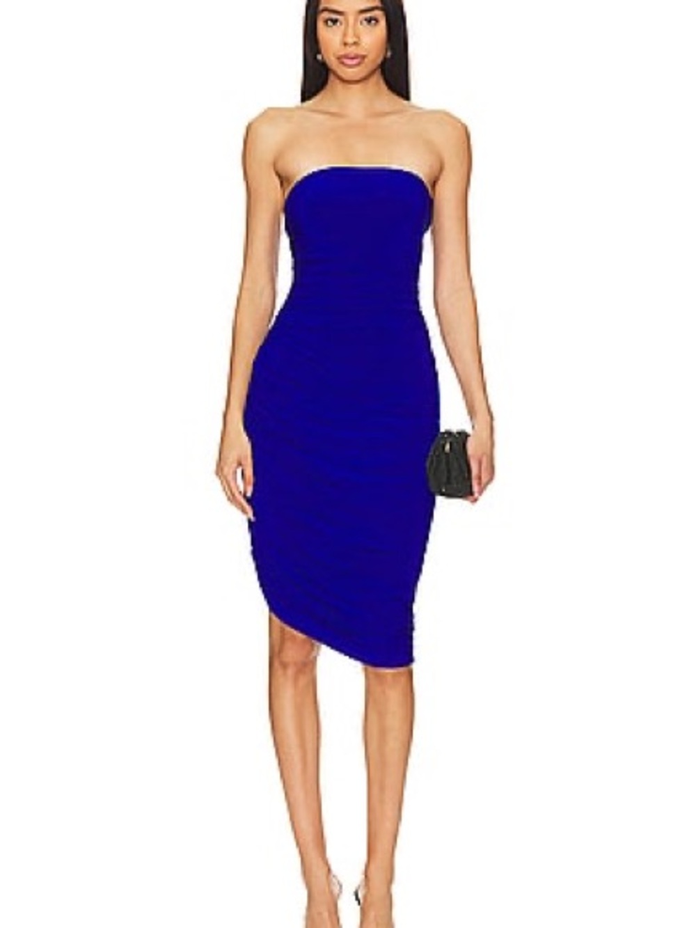 Norma Kamali Strapless Cobalt Blue Bodycon Dress